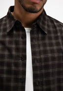 Judd Cord Small Check Shirt | Topaz Brown