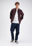 Judd Cord Small Check Shirt | Pascha Purple