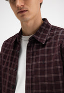 Judd Cord Small Check Shirt | Pascha Purple