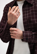 Judd Cord Small Check Shirt | Pascha Purple