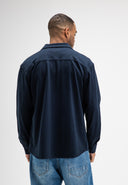Phil Peached Jersey Overshirt | Alaska Blue