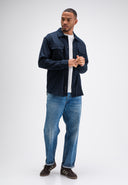 Phil Peached Jersey Overshirt | Alaska Blue