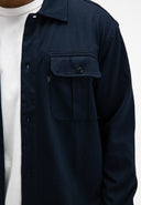 Phil Peached Jersey Overshirt | Alaska Blue