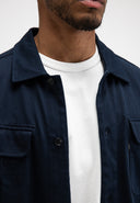 Phil Peached Jersey Overshirt | Alaska Blue