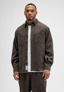 Griff Cord Overshirt | Birch Green