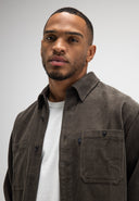 Griff Cord Overshirt | Birch Green