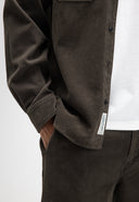 Griff Cord Overshirt | Birch Green