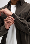 Griff Cord Overshirt | Birch Green