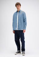 Aidan Clean Lt. Denim Shirt | Shark Blue