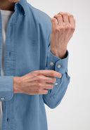 Aidan Clean Lt. Denim Shirt | Shark Blue