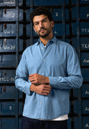 Aidan Clean Lt. Denim Shirt | Shark Blue