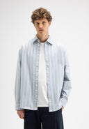 Donnie Multi Stripe Shirt | Shark Blue