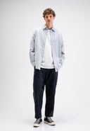 Donnie Multi Stripe Shirt | Shark Blue