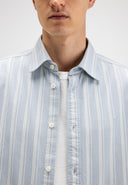 Donnie Multi Stripe Shirt | Shark Blue