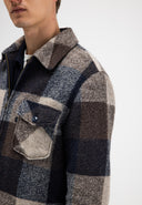 Vance Wool Check Overshirt | Chestnut Brown