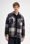 Vance Wool Check Overshirt | Chestnut Brown