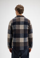 Vance Wool Check Overshirt | Chestnut Brown