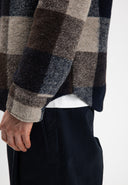 Vance Wool Check Overshirt | Chestnut Brown