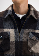 Vance Wool Check Overshirt | Chestnut Brown