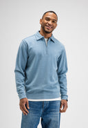 Clifden Zip Polo | Shark Blue
