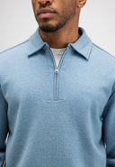 Clifden Zip Polo | Shark Blue