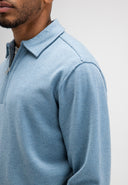 Clifden Zip Polo | Shark Blue