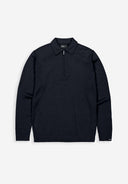 Clifden Zip Polo | Alaska Blue