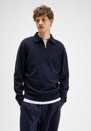 Clifden Zip Polo | Alaska Blue