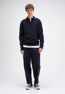 Clifden Zip Polo | Alaska Blue
