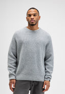 Carter Knit Crew | Grey Melange