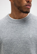 Carter Knit Crew | Grey Melange
