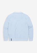 Boucle Knit Polo LS | Shark Blue