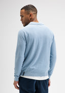 Boucle Knit Polo LS | Shark Blue