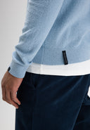 Boucle Knit Polo LS | Shark Blue