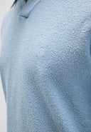 Boucle Knit Polo LS | Shark Blue