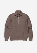 Galway Half Zip | Chestnut Brown
