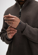 Galway Half Zip | Chestnut Brown