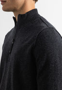 Clifden Stealth Halfzip | Black Melange