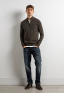 Clifden Halfzip | Mocha Brown