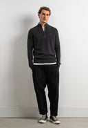 Clifden Halfzip | Black Melange