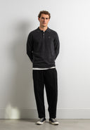 Clifden Polo | Black Melange