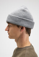Army Wool Hook Beanie | Grey Melange
