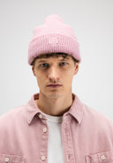 Army Wool Hook Beanie | Flamingo Pink
