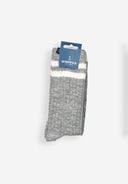 Rowe Slub Stripe Sock | Grey Melange