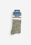 Rowe Slub Stripe Sock | Fjord Green