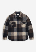 Vance Wool Check Overshirt | Chestnut Brown