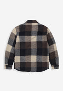 Vance Wool Check Overshirt | Chestnut Brown
