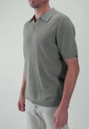 Boucle Knit Polo | Jade Green