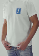 Army Cyan Loose Tee | Titan White