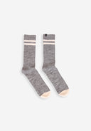 Rowe Slub Stripe Sock | Grey Melange